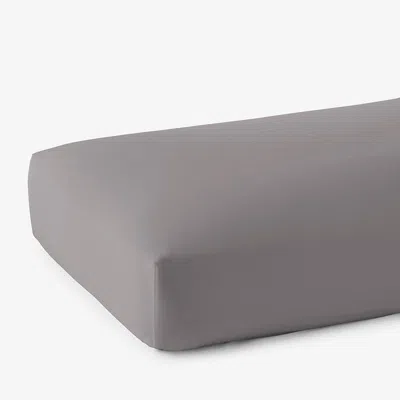 The Company Store Premium Smooth Supima® Cotton Wrinkle-free Sateen Deep Pocket Fitted Bed Sheet In Gray