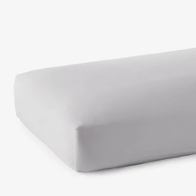 The Company Store Premium Smooth Supima® Cotton Wrinkle-free Sateen Deep Pocket Fitted Bed Sheet In Light Gray