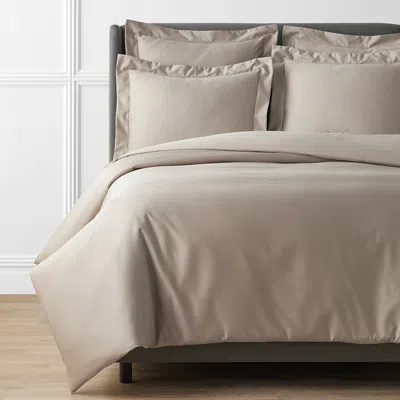 The Company Store Premium Smooth Supima® Cotton Wrinkle-free Sateen Duvet Cover In Beige