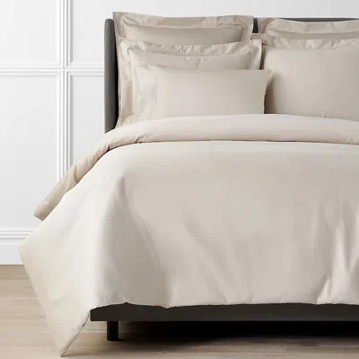 The Company Store Premium Smooth Supima® Cotton Wrinkle-free Sateen Duvet Cover In Beige/ivory