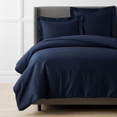 The Company Store Premium Smooth Supima® Cotton Wrinkle-free Sateen Duvet Cover In Blue