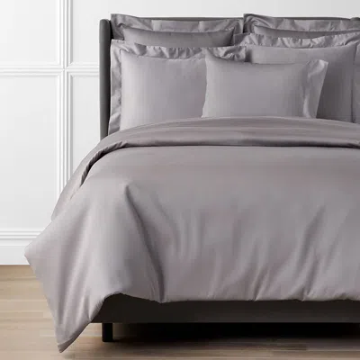 The Company Store Premium Smooth Supima® Cotton Wrinkle-free Sateen Duvet Cover In Gray