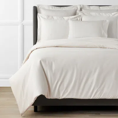 The Company Store Premium Smooth Supima® Cotton Wrinkle-free Sateen Duvet Cover In Ivory