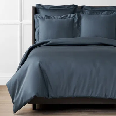 The Company Store Premium Smooth Supima® Cotton Wrinkle-free Sateen Duvet Cover In Steel Blue