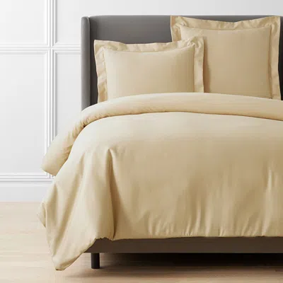 The Company Store Premium Smooth Supima® Cotton Wrinkle-free Sateen Duvet Cover In Yellow