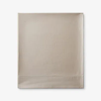 The Company Store Premium Smooth Supima® Cotton Wrinkle-free Sateen Flat Bed Sheet In Beige