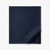 The Company Store Premium Smooth Supima® Cotton Wrinkle-free Sateen Flat Bed Sheet In Blue