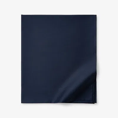 The Company Store Premium Smooth Supima® Cotton Wrinkle-free Sateen Flat Bed Sheet In Blue