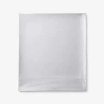 The Company Store Premium Smooth Supima® Cotton Wrinkle-free Sateen Flat Bed Sheet In Light Gray