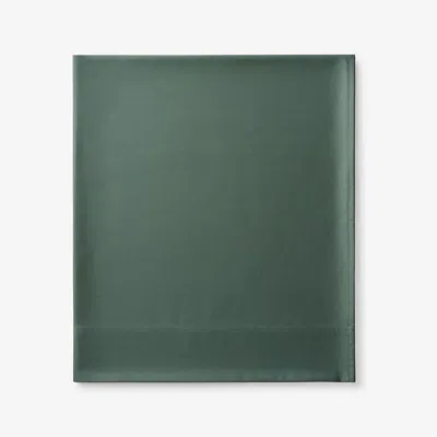 The Company Store Premium Smooth Supima® Cotton Wrinkle-free Sateen Flat Bed Sheet In Olive Green