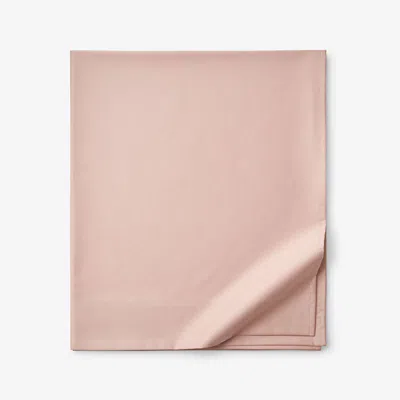 The Company Store Premium Smooth Supima® Cotton Wrinkle-free Sateen Flat Bed Sheet In Pink