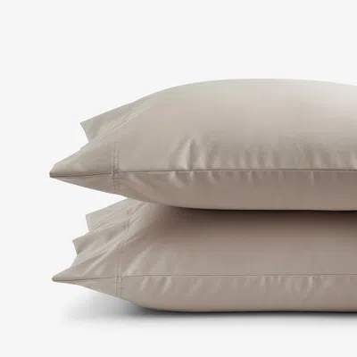 The Company Store Premium Smooth Supima® Cotton Wrinkle-free Sateen Pillowcase Set In Beige