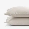 The Company Store Premium Smooth Supima® Cotton Wrinkle-free Sateen Pillowcase Set In Beige/ivory