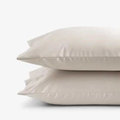 The Company Store Premium Smooth Supima® Cotton Wrinkle-free Sateen Pillowcase Set In Beige/ivory
