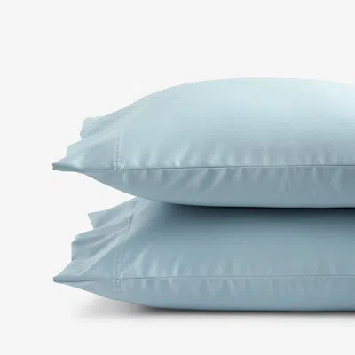 The Company Store Premium Smooth Supima® Cotton Wrinkle-free Sateen Pillowcase Set In Blue