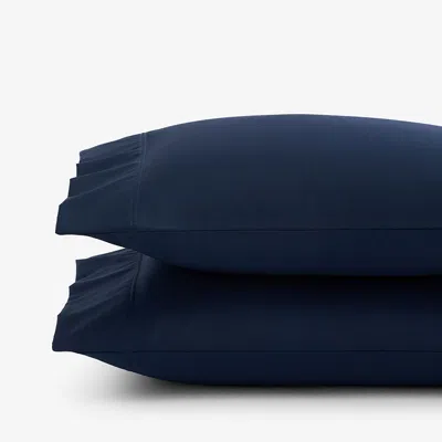 The Company Store Premium Smooth Supima® Cotton Wrinkle-free Sateen Pillowcase Set In Blue