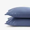 The Company Store Premium Smooth Supima® Cotton Wrinkle-free Sateen Pillowcase Set In Blue Dusk
