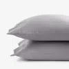 The Company Store Premium Smooth Supima® Cotton Wrinkle-free Sateen Pillowcase Set In Gray