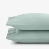 The Company Store Premium Smooth Supima® Cotton Wrinkle-free Sateen Pillowcase Set In Green/teal/turquoise Blue