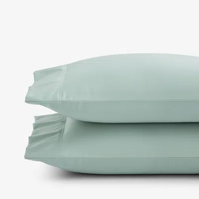 The Company Store Premium Smooth Supima® Cotton Wrinkle-free Sateen Pillowcase Set In Green/teal/turquoise Blue
