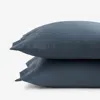 The Company Store Premium Smooth Supima® Cotton Wrinkle-free Sateen Pillowcase Set In Steel Blue