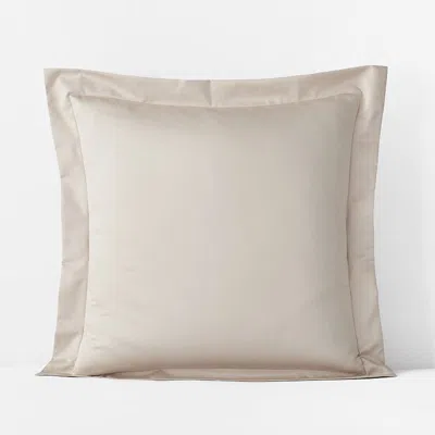 The Company Store Premium Smooth Supima® Cotton Wrinkle-free Sateen Sham In Beige/ivory