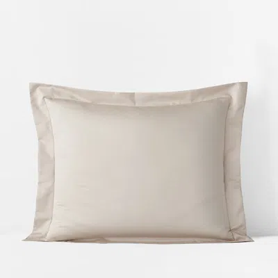 The Company Store Premium Smooth Supima® Cotton Wrinkle-free Sateen Sham In Beige/ivory