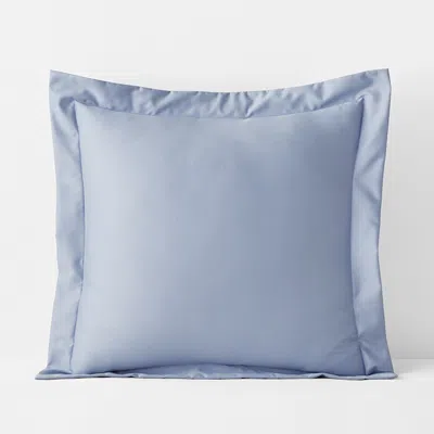 The Company Store Premium Smooth Supima® Cotton Wrinkle-free Sateen Sham In Blue Shadow