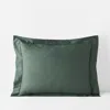 The Company Store Premium Smooth Supima® Cotton Wrinkle-free Sateen Sham In Olive Green