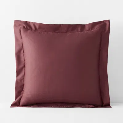 The Company Store Premium Smooth Supima® Cotton Wrinkle-free Sateen Sham In Burgundy