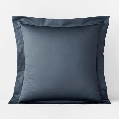 The Company Store Premium Smooth Supima® Cotton Wrinkle-free Sateen Sham In Steel Blue