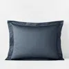 The Company Store Premium Smooth Supima® Cotton Wrinkle-free Sateen Sham In Steel Blue