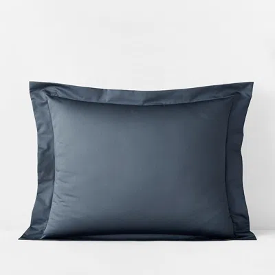 The Company Store Premium Smooth Supima® Cotton Wrinkle-free Sateen Sham In Steel Blue