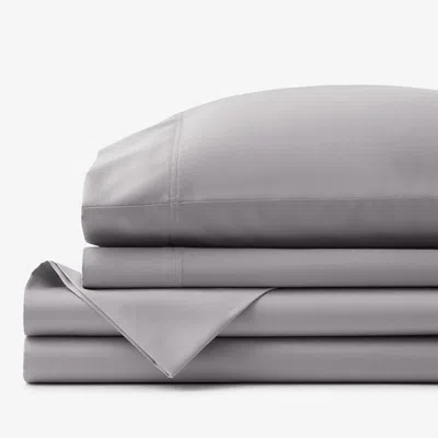 The Company Store Premium Smooth Supima® Cotton Wrinkle-free Sateen Bed Sheet Set In Gray