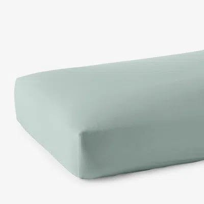 The Company Store Premium Smooth Supima® Cotton Wrinkle-free Sateen Fitted Bed Sheet In Green/teal/turquoise Blue