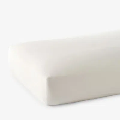 The Company Store Premium Smooth Supima® Cotton Wrinkle-free Sateen Fitted Bed Sheet In Ivory