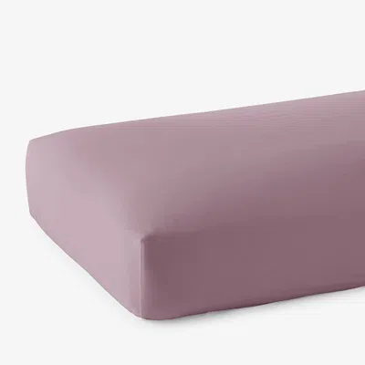 The Company Store Premium Smooth Supima® Cotton Wrinkle-free Sateen Fitted Bed Sheet In Purple