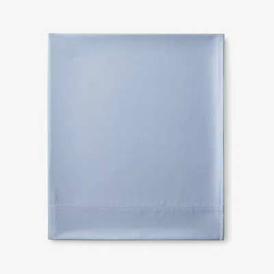 The Company Store Premium Smooth Supima® Cotton Wrinkle-free Sateen Flat Bed Sheet In Blue Shadow