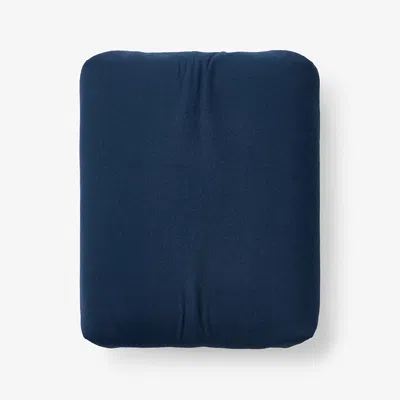 The Company Store Premium Ultra-cozy Cotton Flannel Fitted Bed Sheet In Blue