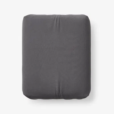 The Company Store Premium Ultra-cozy Cotton Flannel Fitted Bed Sheet In Stone Gray