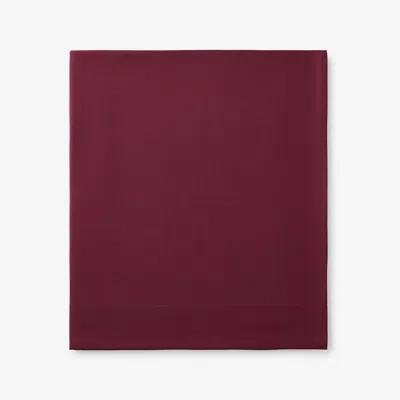 The Company Store Premium Ultra-cozy Cotton Flannel Flat Bed Sheet In Purple