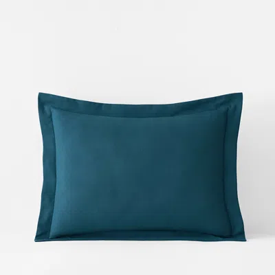 The Company Store Premium Ultra-cozy Cotton Flannel Sham In Blue