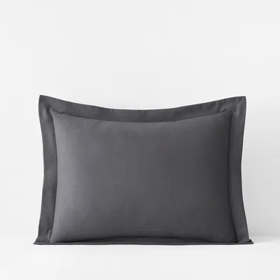 The Company Store Premium Ultra-cozy Cotton Flannel Sham In Stone Gray