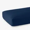 The Company Store Premium Ultra-cozy Cotton Velvet Cotton Flannel Fitted Bed Sheet In Blue