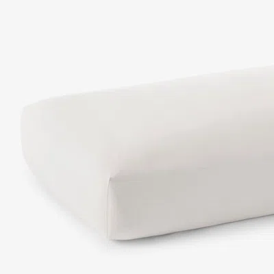The Company Store Premium Ultra-cozy Cotton Velvet Flannel Fitted Bed Sheet In Ivory