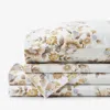 The Company Store Primrose Bloom Premium Smooth Wrinkle-free Sateen Bed Sheet Set In Beige/brown