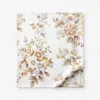 The Company Store Primrose Bloom Premium Smooth Wrinkle-free Sateen Flat Bed Sheet In Beige/brown