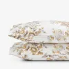 The Company Store Primrose Bloom Premium Smooth Wrinkle-free Sateen Pillowcase Set In Beige/brown
