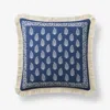 The Company Store Printed Decorative Square Pillow Cover In Blue