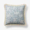 The Company Store Printed Decorative Square Pillow Cover In Blue